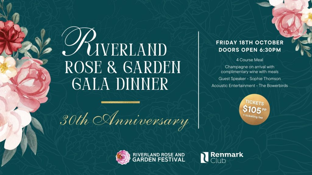 Riverland Rose & Garden Gala Dinner Announcement